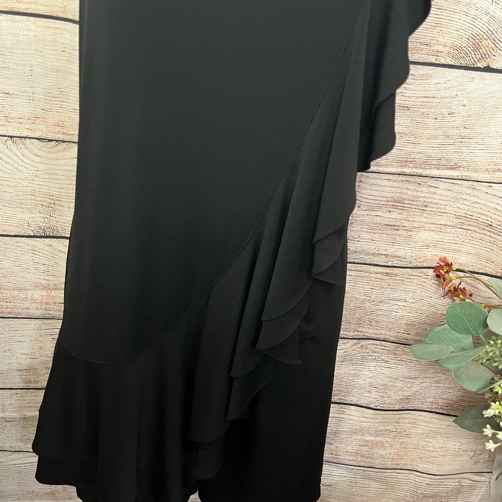 White House Black Market Shift Ruffle Dress Size 2 - Picture 6 of 10